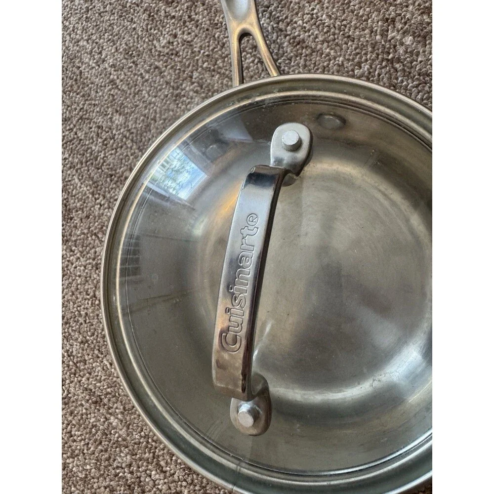 Cuisine Art Stainless Steel 1.5 Quart Saucepan Pot With Lid Good Used Condition